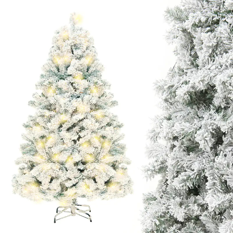 Premium Snow-Capped Christmas Tree – PVC Artificial Pine Holiday Decoration
