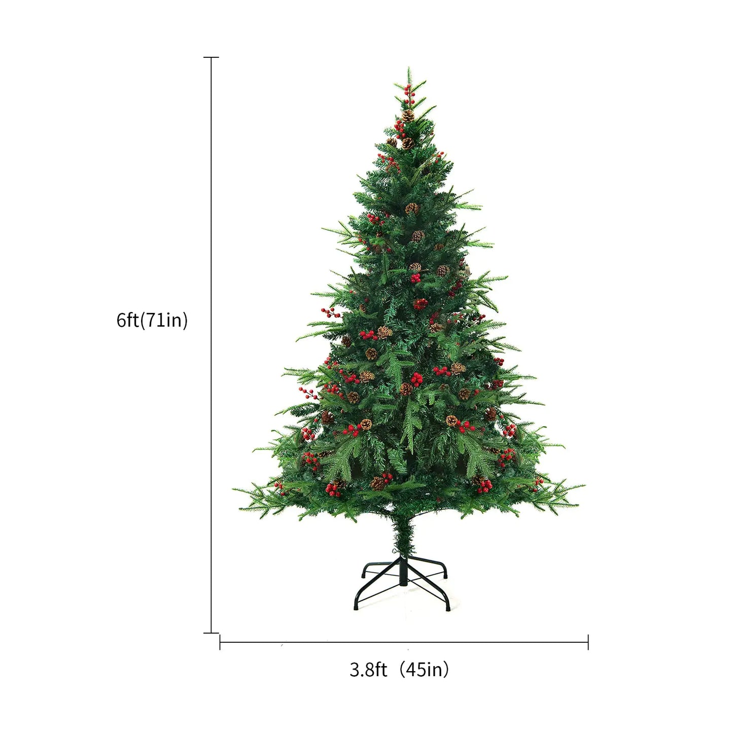Premium Snow-Capped Christmas Tree – PVC Artificial Pine Holiday Decoration
