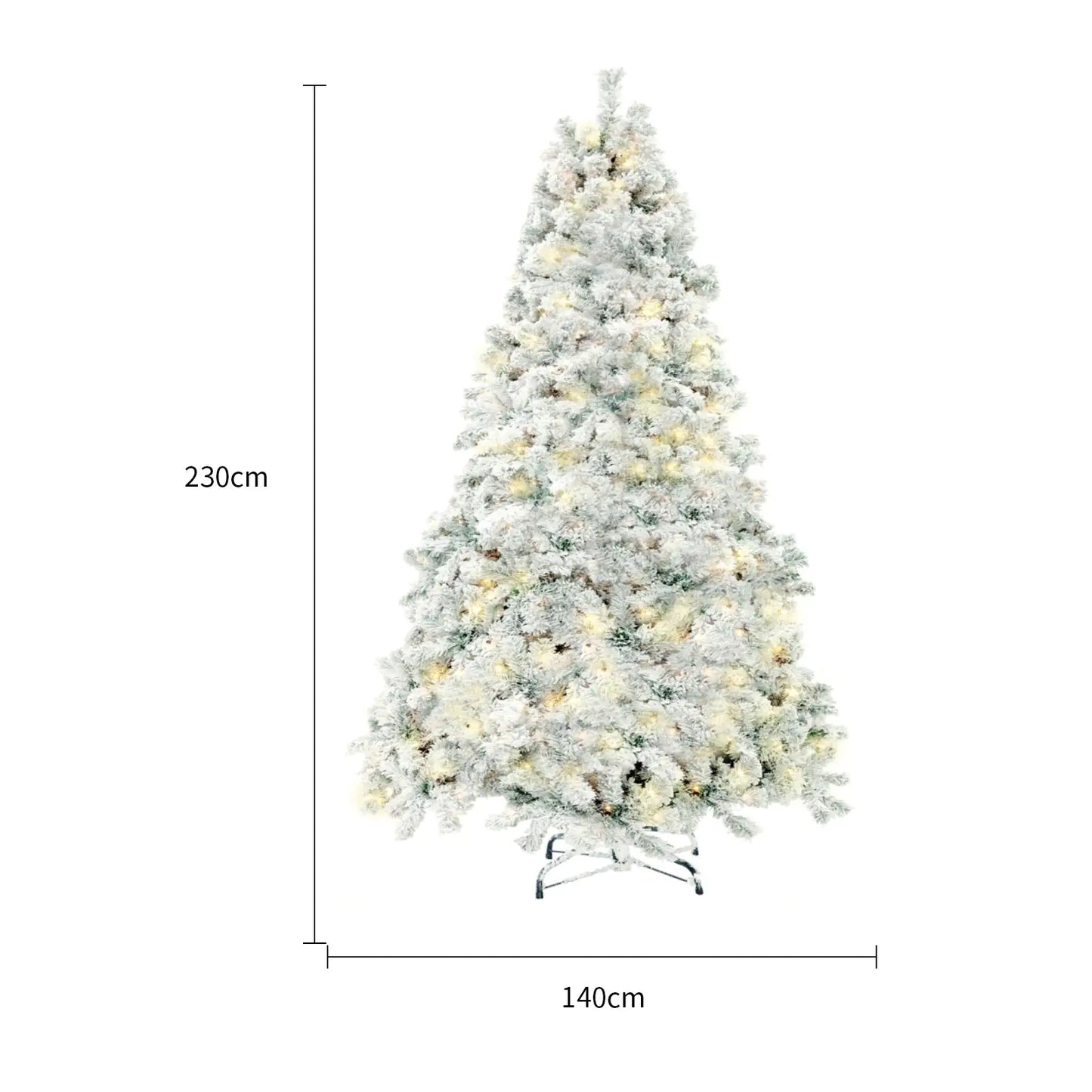 Premium Snow-Capped Christmas Tree – PVC Artificial Pine Holiday Decoration
